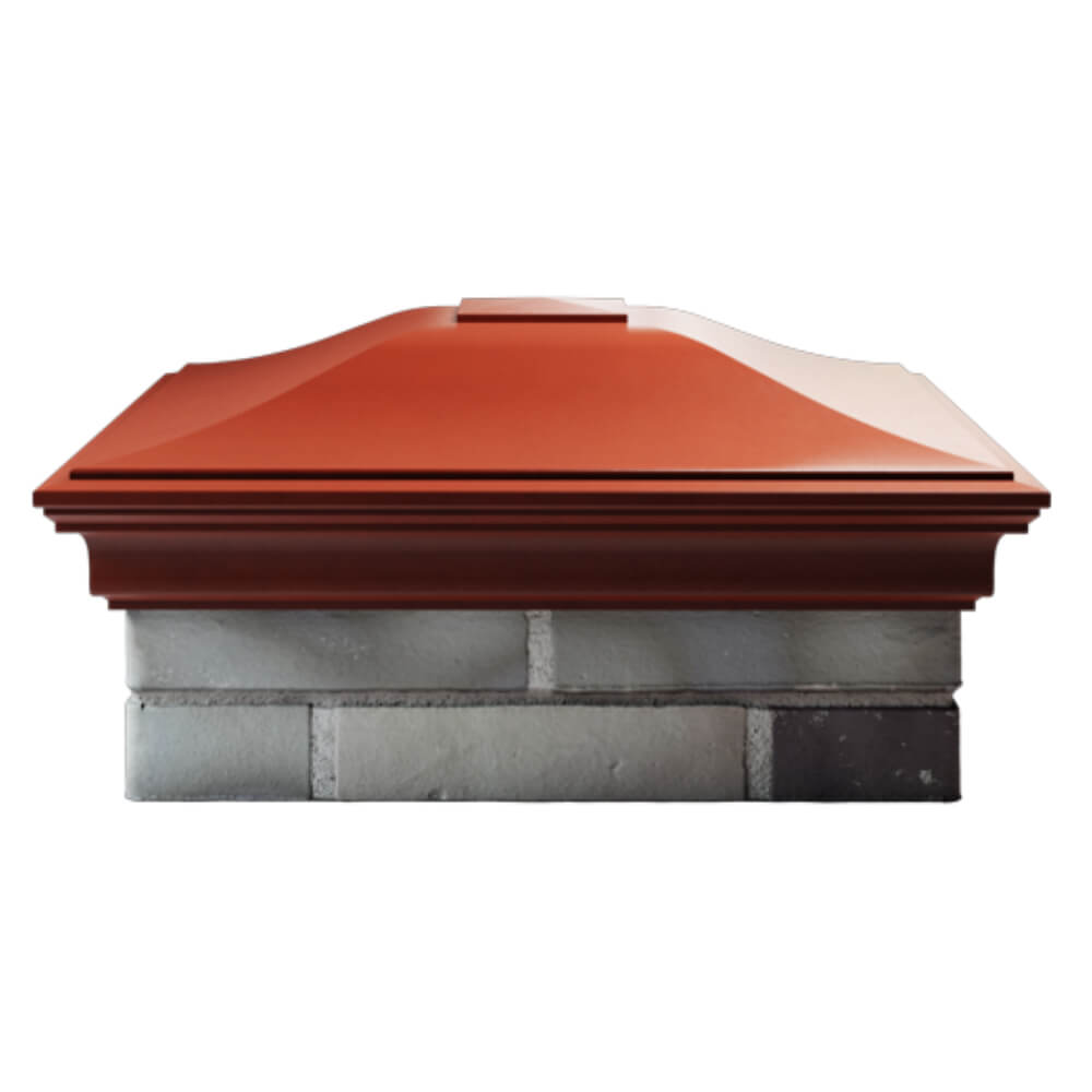 Колпак Zking Монблан Красный на столб 2х2 кирпича (515х515мм) в России фото