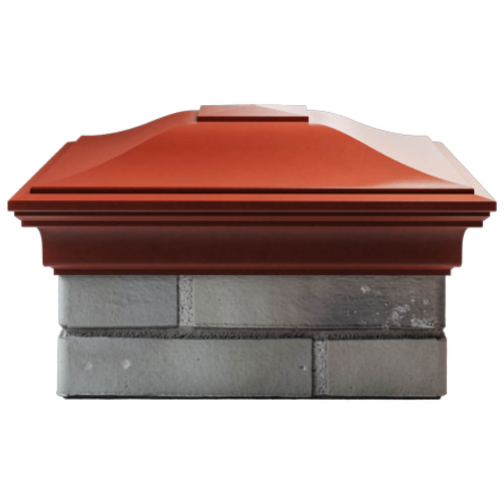 Колпак Zking Монблан Красный на столб 1.5х1.5 кирпича (385х385мм) Россия фото