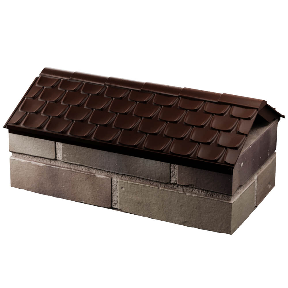 Парапет Zking Эльбрус Коричневый с посадкой на 1 кирпич (255мм) в России фото