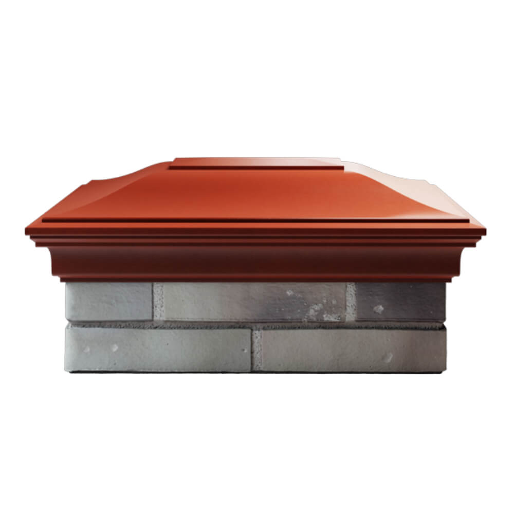 Колпак Zking Монблан Красный на столб 2х1.5 кирпича (515х385мм) в России фото