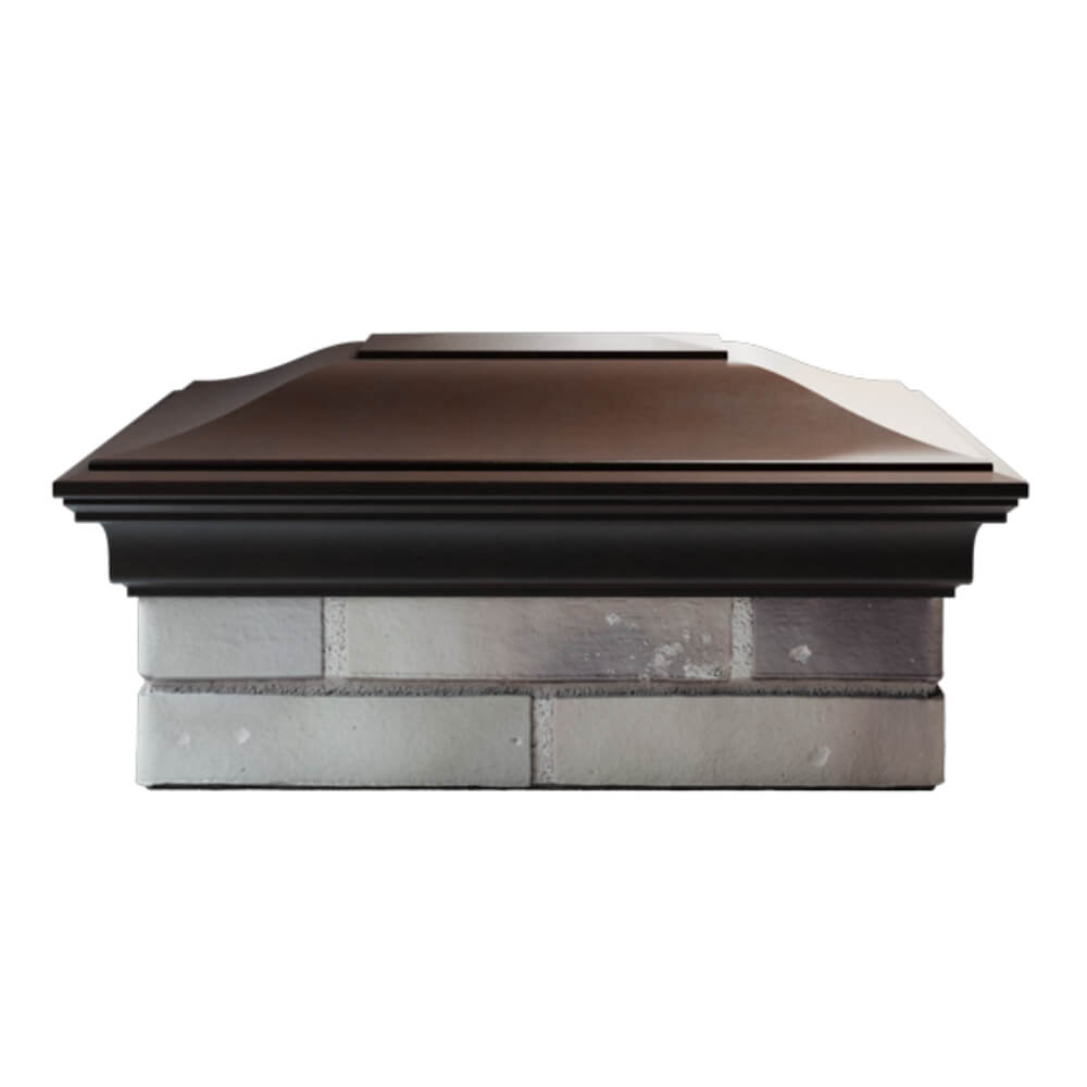 Колпак Zking Монблан Коричневый на столб 2х1.5 кирпича (515х385мм) в России фото
