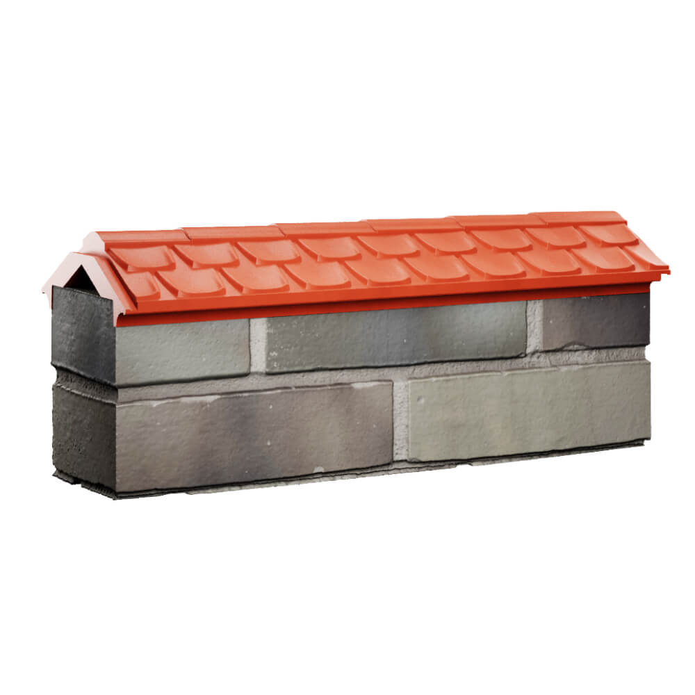Парапет Zking Эльбрус Красный с посадкой на 0.5 кирпича (130мм) Россия фото
