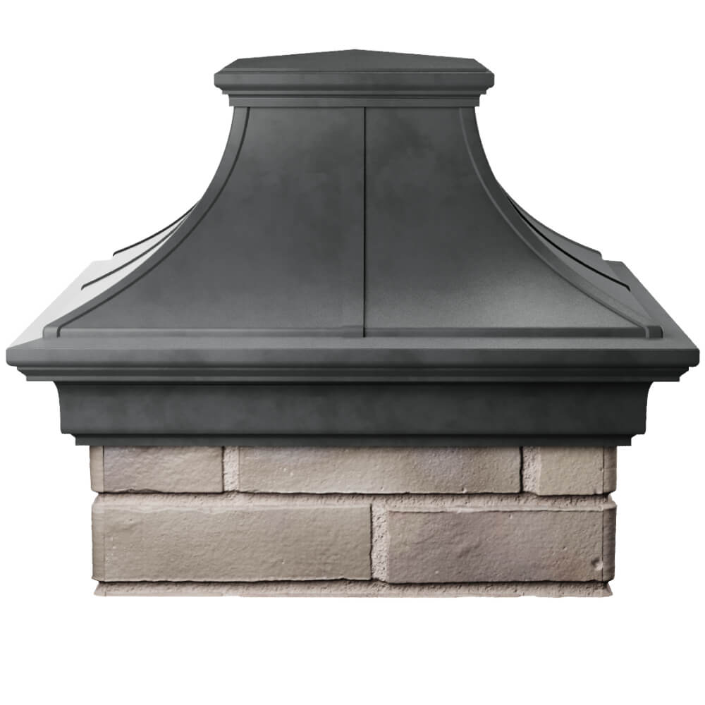 Колпак Zking Монблан Премиум Серый на столб 1.5х1.5 кирпича (385х385мм) Россия фото