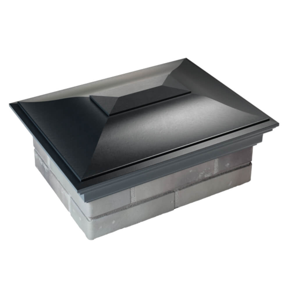 Колпак Zking Монблан Черный на столб 2х1.5 кирпича (515х385мм) Россия фото