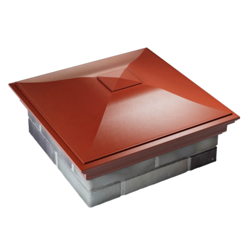 Колпак Zking Монблан Красный на столб 2х2 кирпича (515х515мм) Россия фото