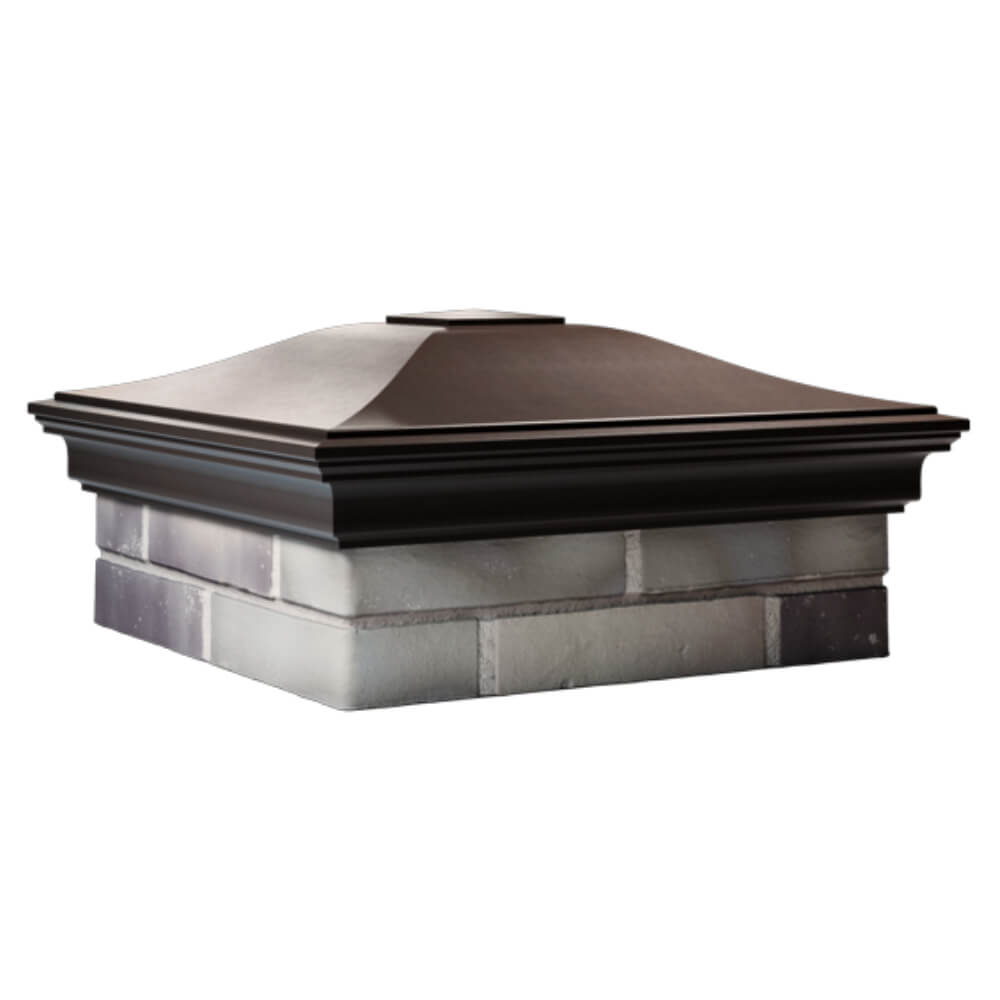 Колпак Zking Монблан Коричневый на столб 2х2 кирпича (515х515мм) в России фото