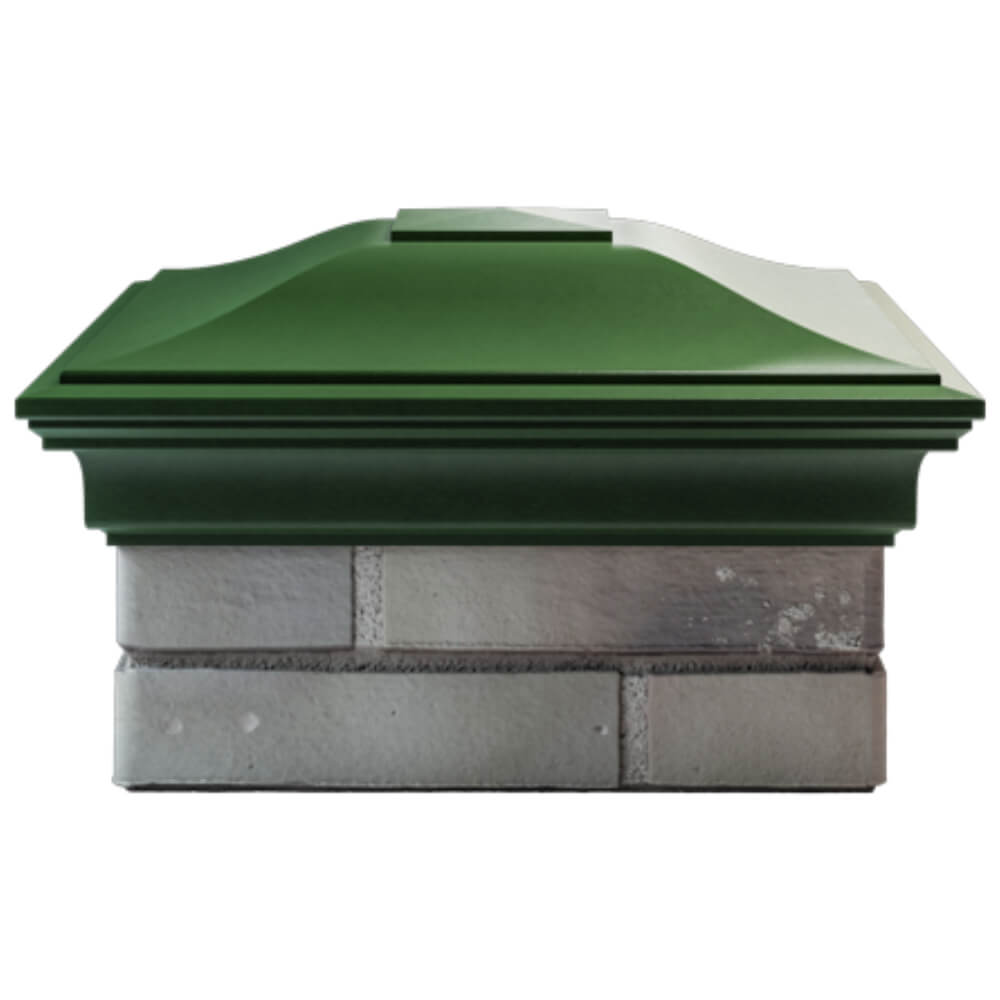 Колпак Zking Монблан Зеленый на столб 1.5х1.5 кирпича (385х385мм) Россия фото