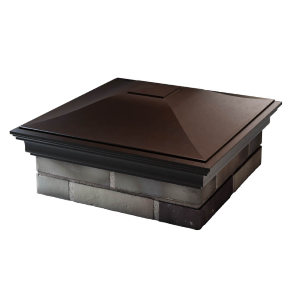 Колпак Zking Монблан Коричневый на столб 2х2 кирпича (515х515мм) в России фото