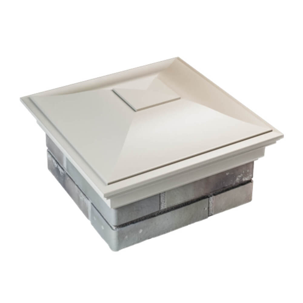 Колпак Zking Монблан Бежевый на столб 1.5х1.5 еврокирпича 0.7НФ (355х355мм) в России фото