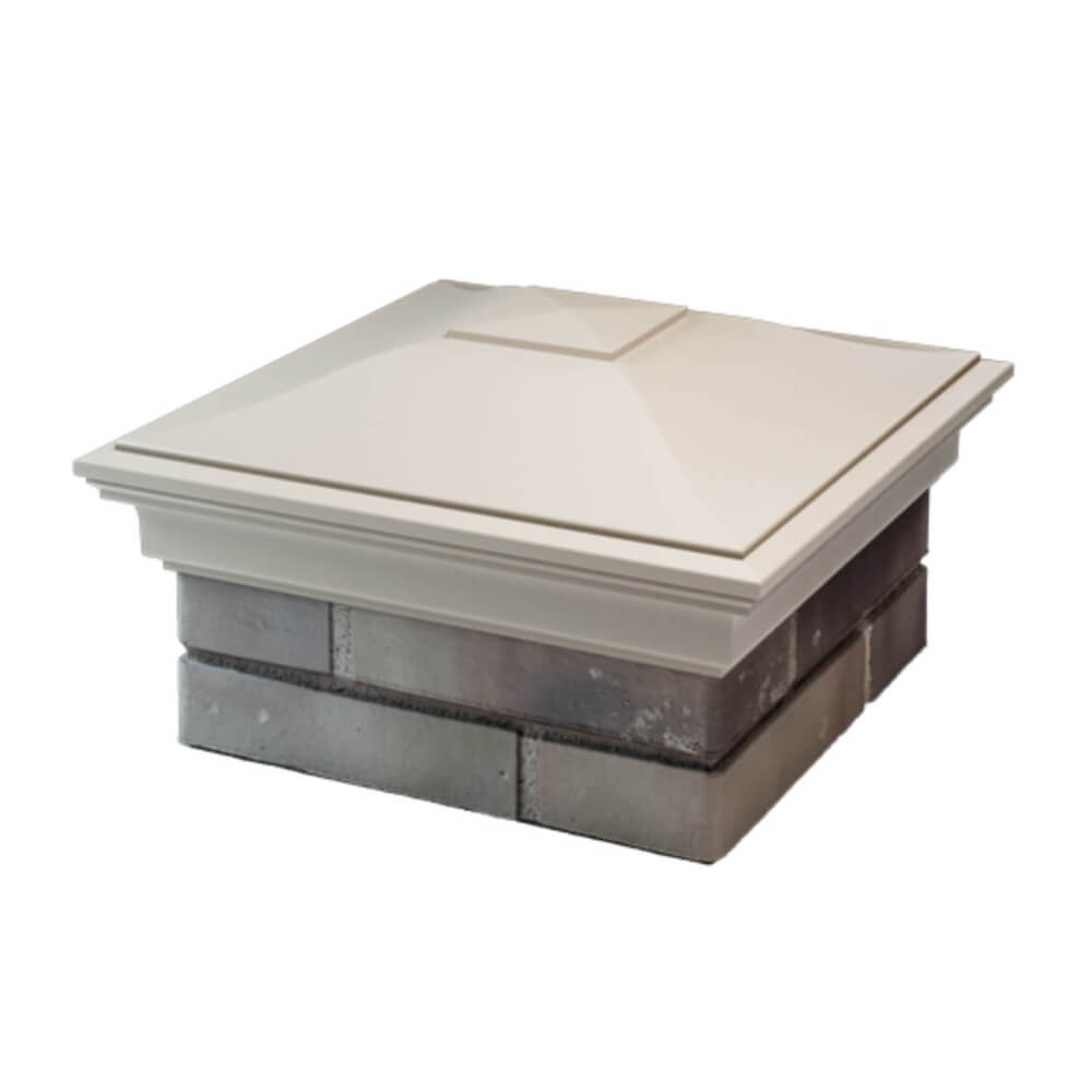 Колпак Zking Монблан Бежевый на столб 1.5х1.5 еврокирпича 0.7НФ (355х355мм) в России фото