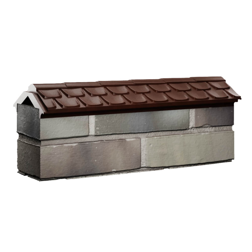 Парапет Zking Эльбрус Коричневый с посадкой на 0.5 кирпича (130мм) Россия фото