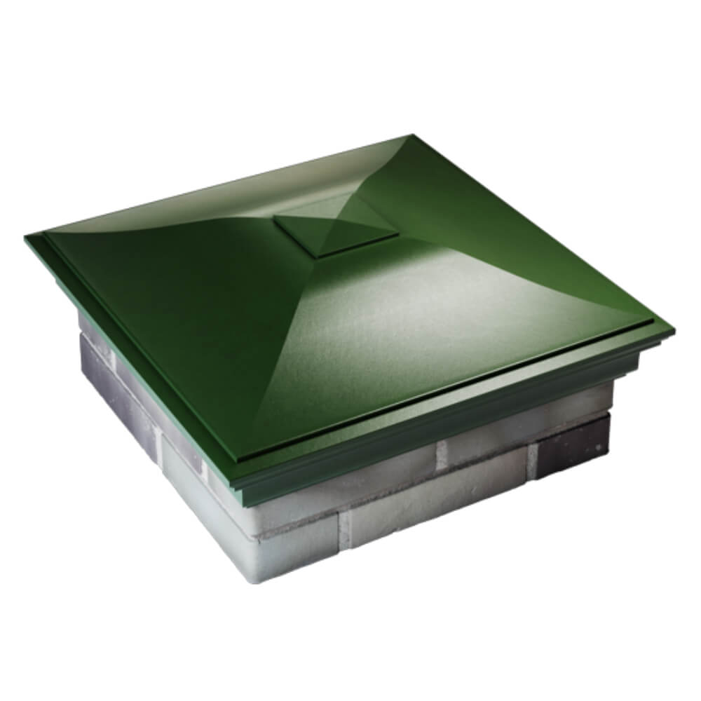 Колпак Zking Монблан Зеленый на столб 2х2 кирпича (515х515мм) Россия фото