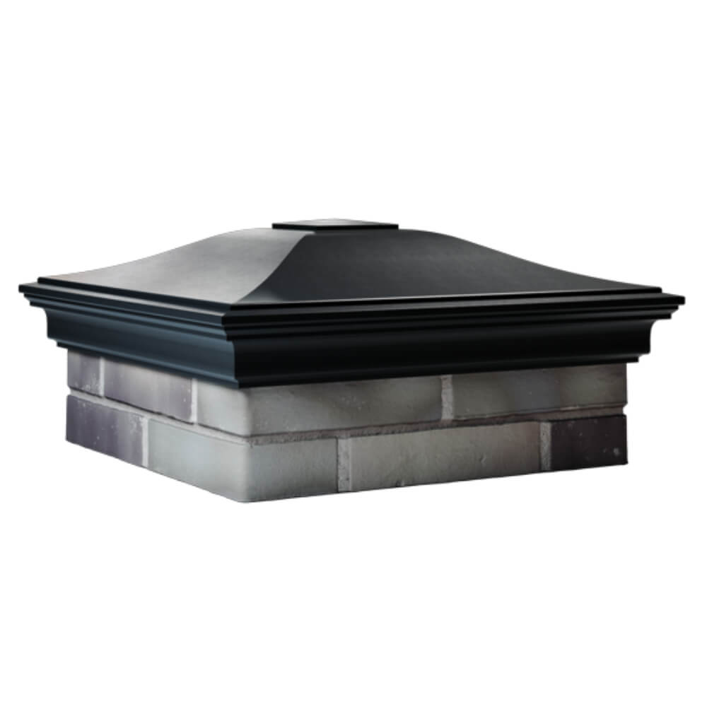 Колпак Zking Монблан Черный на столб 2х2 кирпича (515х515мм) в России фото