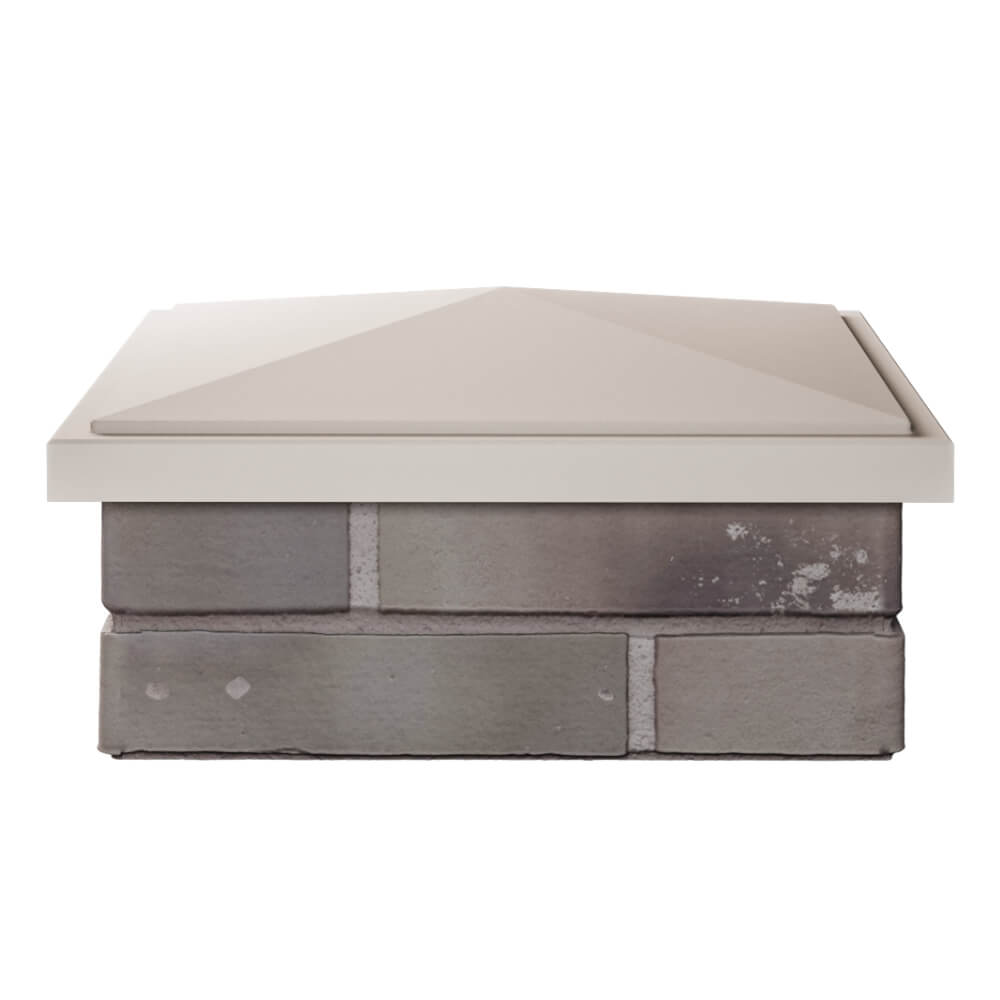 Колпак Zking БонаМоно Бежевый на столб 1.5х1.5 кирпича (385х385, 400х400мм) Россия фото