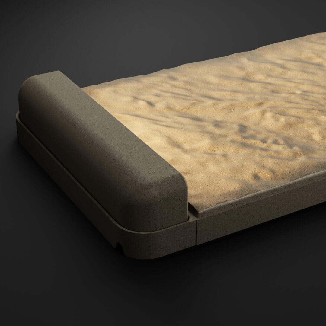 LED Светильник для шаговой плиты STONE Светлая Галька 330х75х98мм в России фото