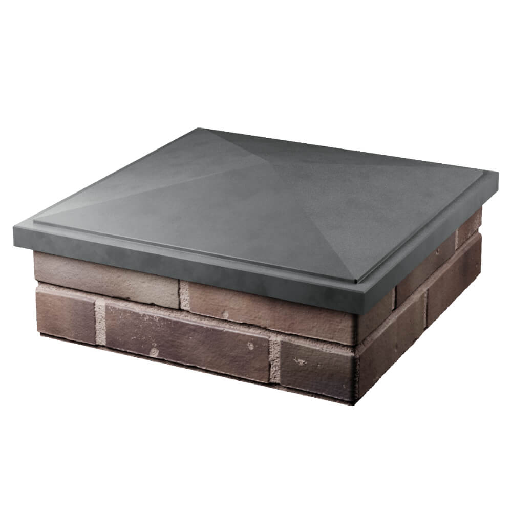 Колпак Zking БонаМоно Серый на столб 2х2 кирпича (515х515, 530х530мм) в России фото