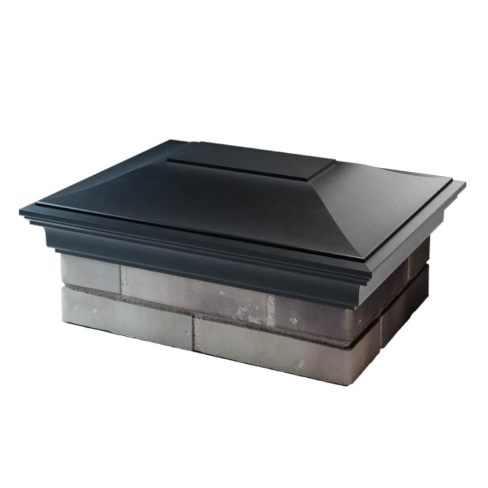 Колпак Zking Монблан Черный на столб 2х1.5 кирпича (515х385мм) в России фото