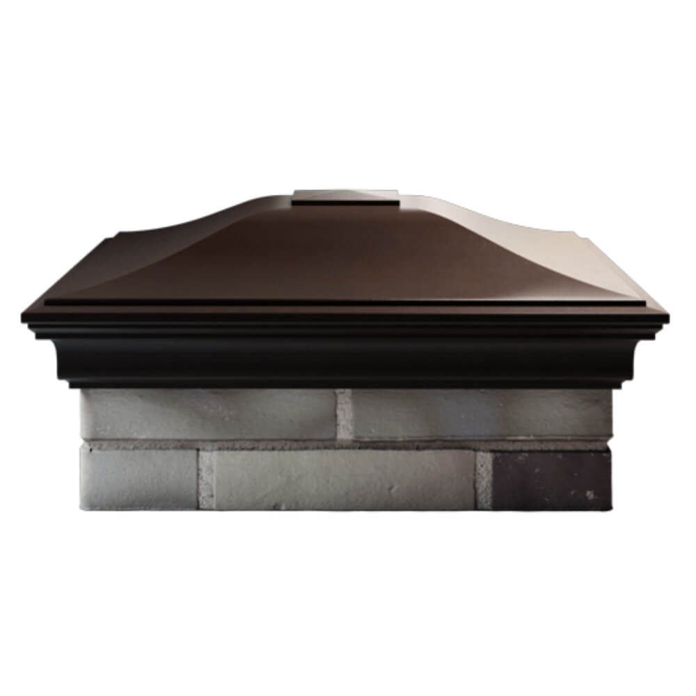 Колпак Zking Монблан Коричневый на столб 2х2 кирпича (515х515мм) в России фото