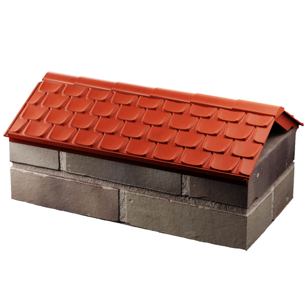 Парапет Zking Эльбрус Красный с посадкой на 1 кирпич (255мм) в России фото