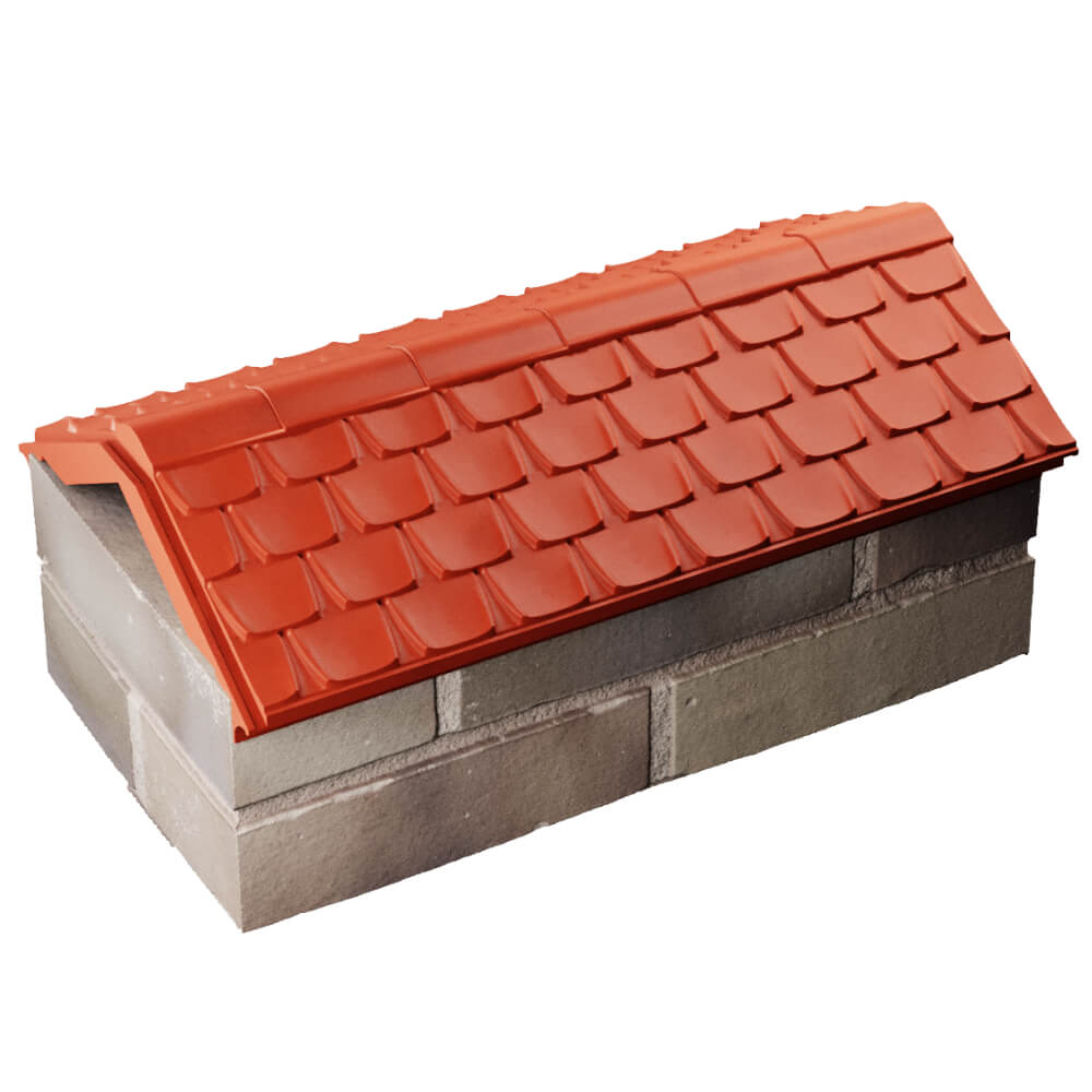 Парапет Zking Эльбрус Красный с посадкой на 1 кирпич (255мм) в России фото