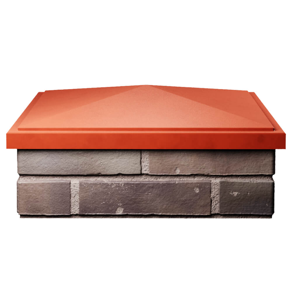 Колпак Zking БонаМоно Красный на столб 2х2 кирпича (515х515, 530х530мм) Россия фото