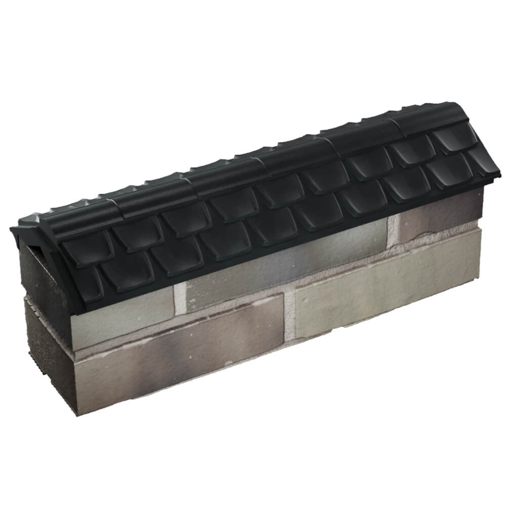 Парапет Zking Эльбрус Черный с посадкой на 0.5 кирпича (130мм) в России фото