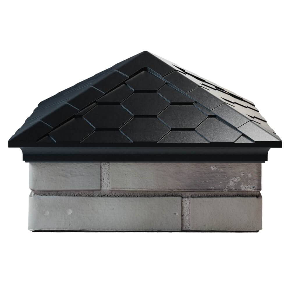 Колпак Zking Эверест Черный на столб 1.5х1.5 кирпича (390х390мм) Россия фото