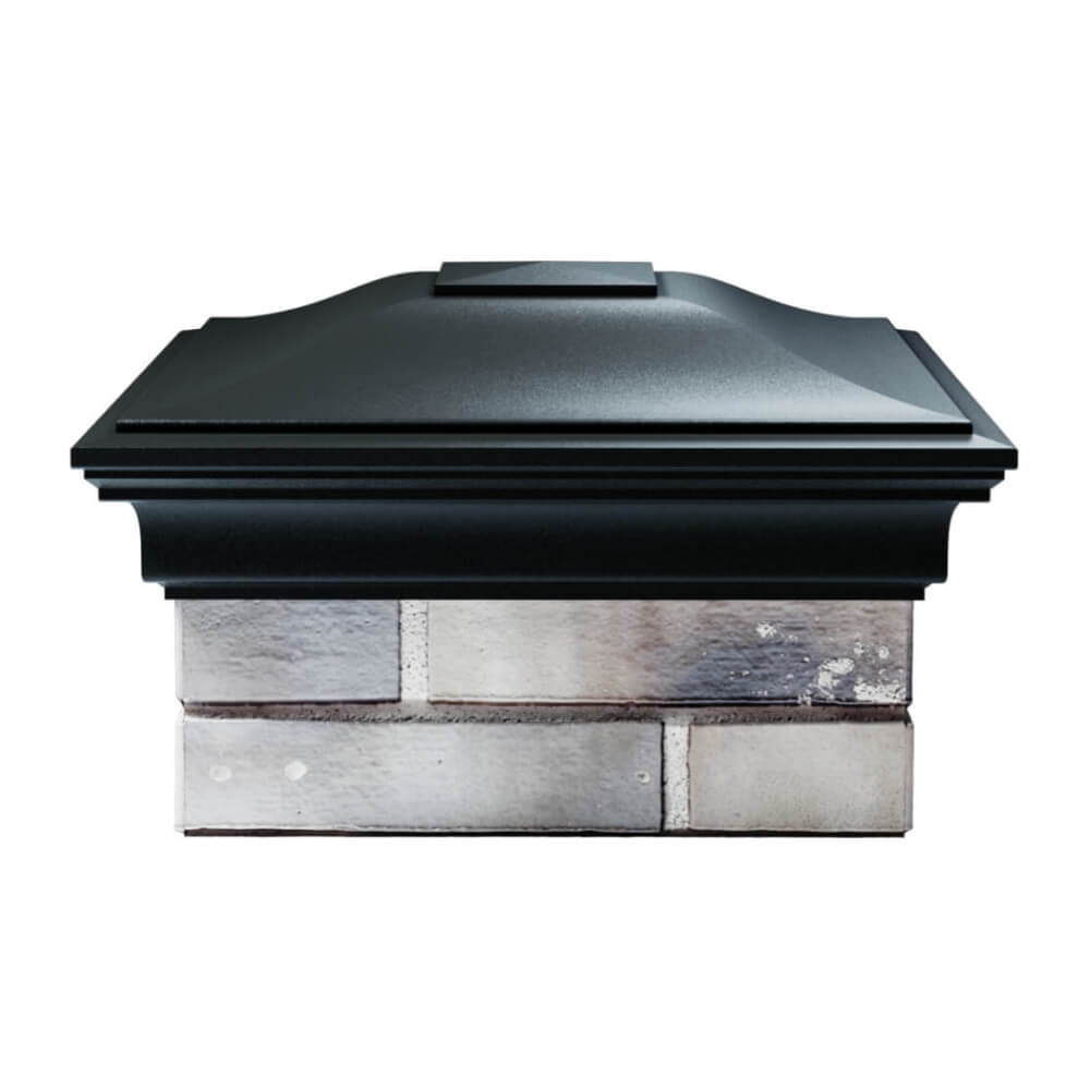 Колпак Zking Монблан Черный на столб 1.5х1.5 еврокирпича 0.7НФ (355х355мм) Россия фото