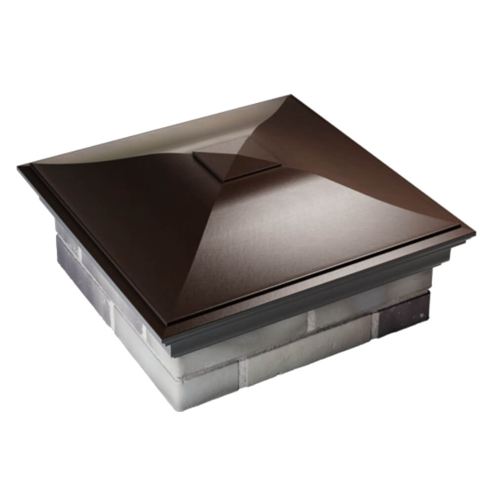 Колпак Zking Монблан Коричневый на столб 2х2 кирпича (515х515мм) Россия фото