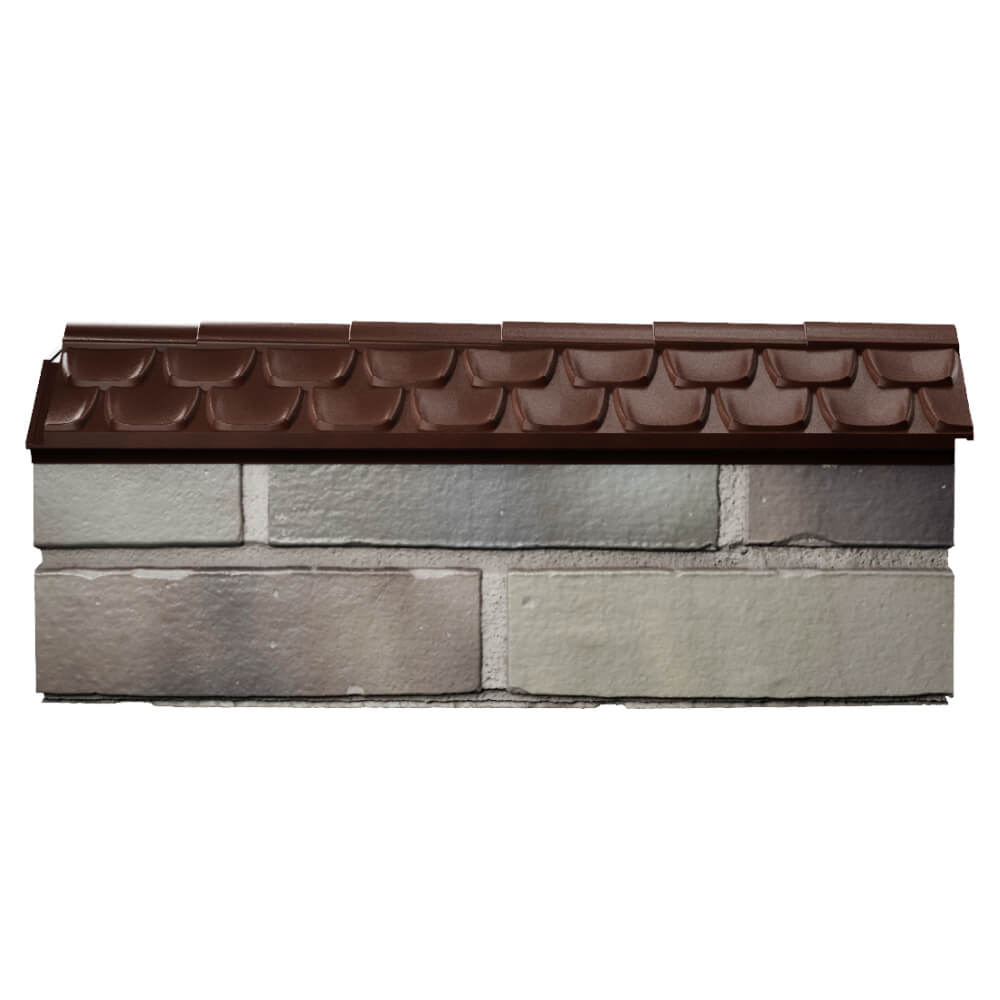 Парапет Zking Эльбрус Коричневый с посадкой на 0.5 кирпича (130мм) в России фото