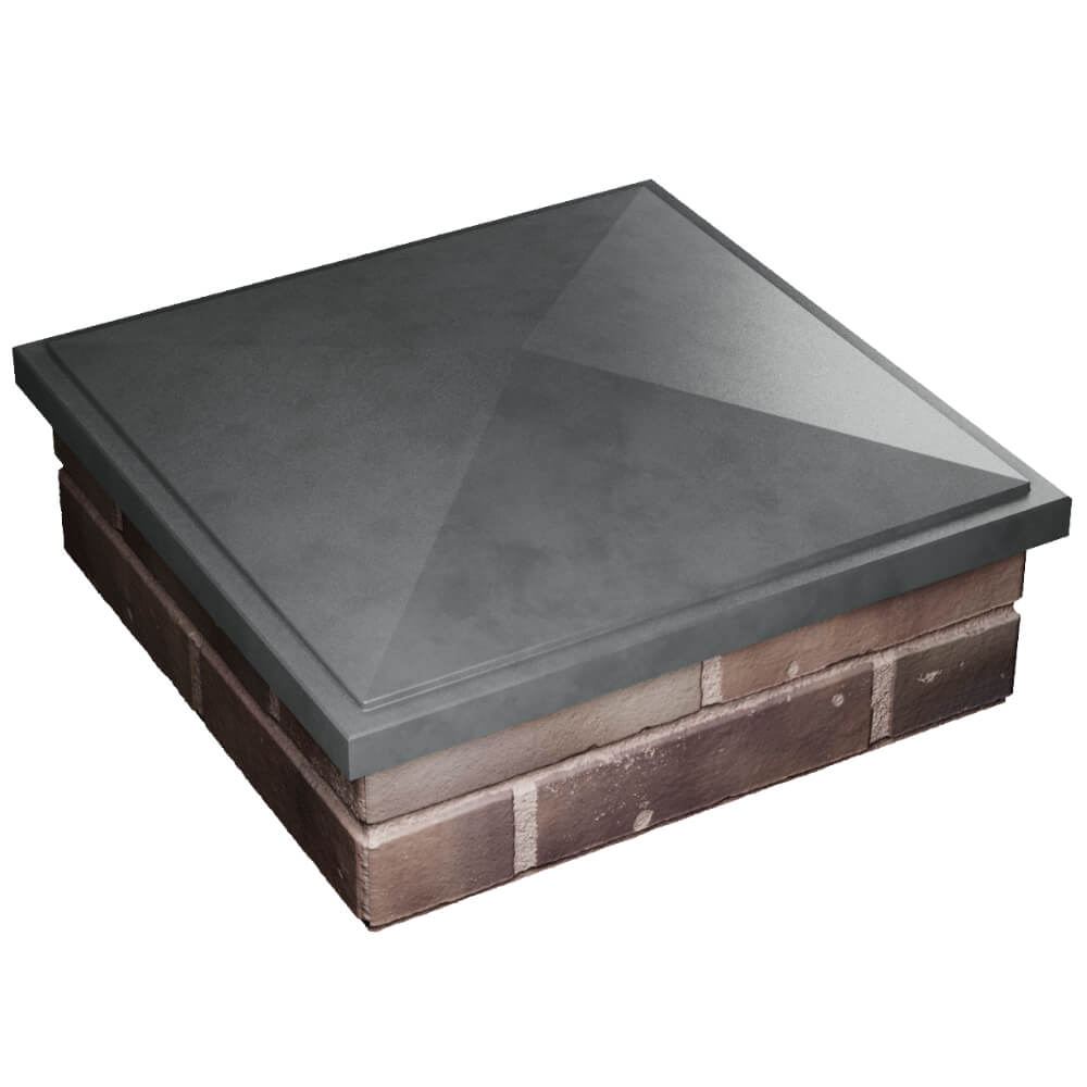 Колпак Zking БонаМоно Серый на столб 2х2 кирпича (515х515, 530х530мм) в России фото