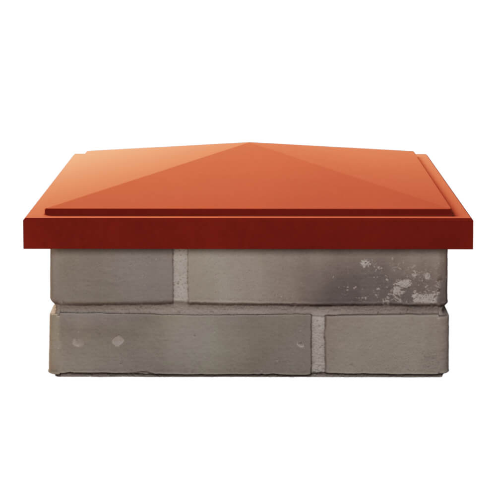 Колпак Zking БонаМоно Красный на столб 1.5х1.5 кирпича (385х385, 400х400мм) Россия фото