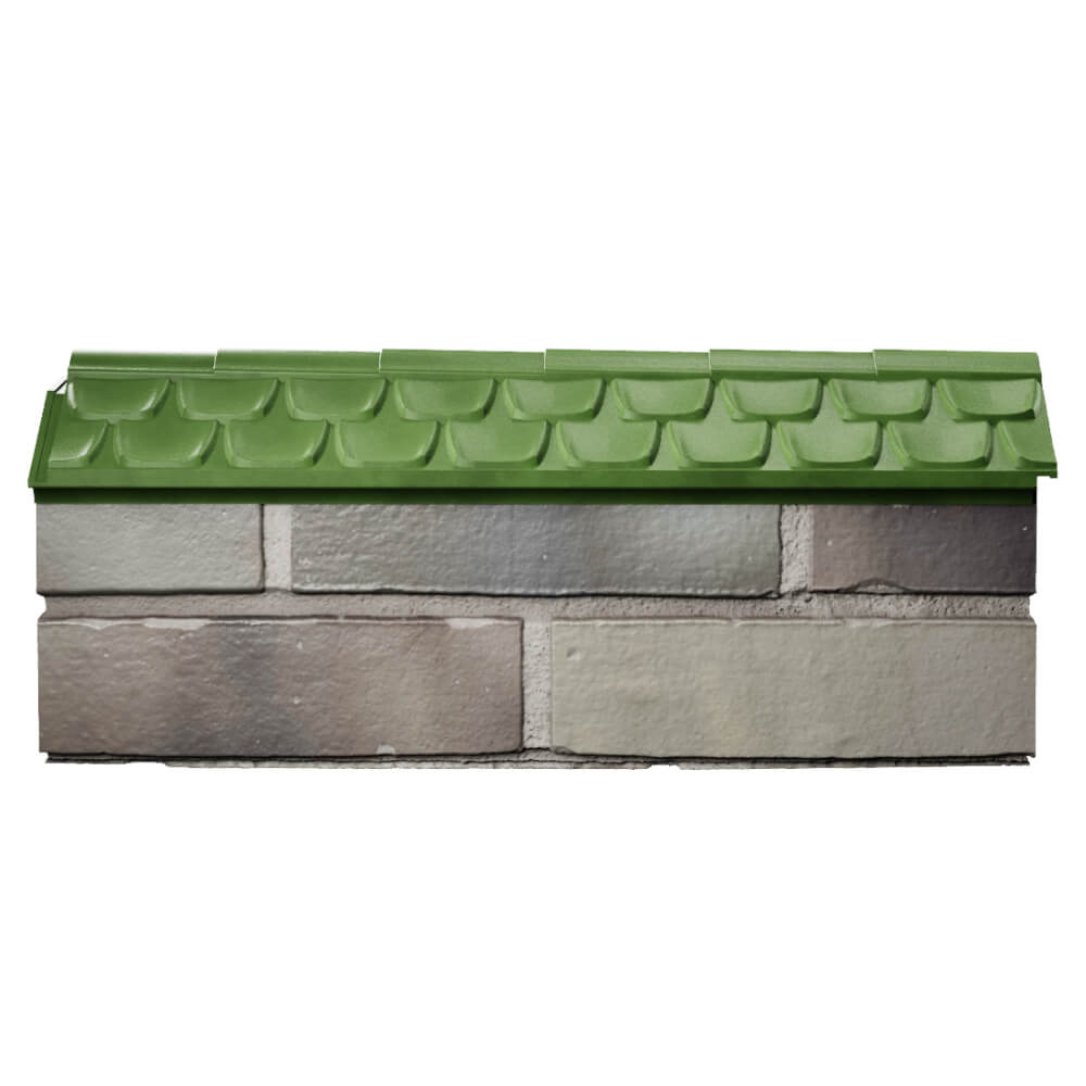 Парапет Zking Эльбрус Зеленый с посадкой на 0.5 кирпича (130мм) в России фото