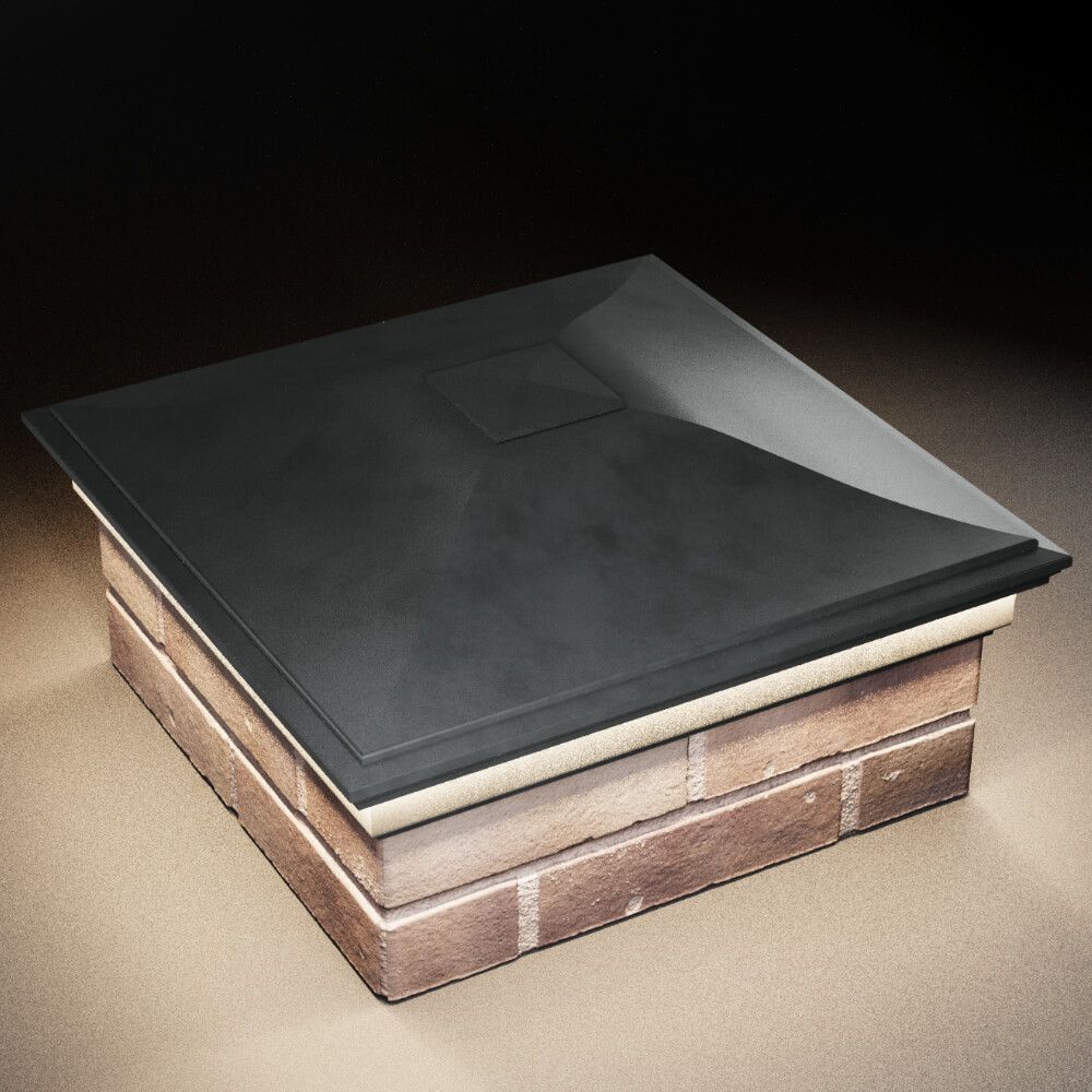 Колпак Zking Монблан Серый на столб 2х2 кирпича (515х515мм) c подсветкой в России фото