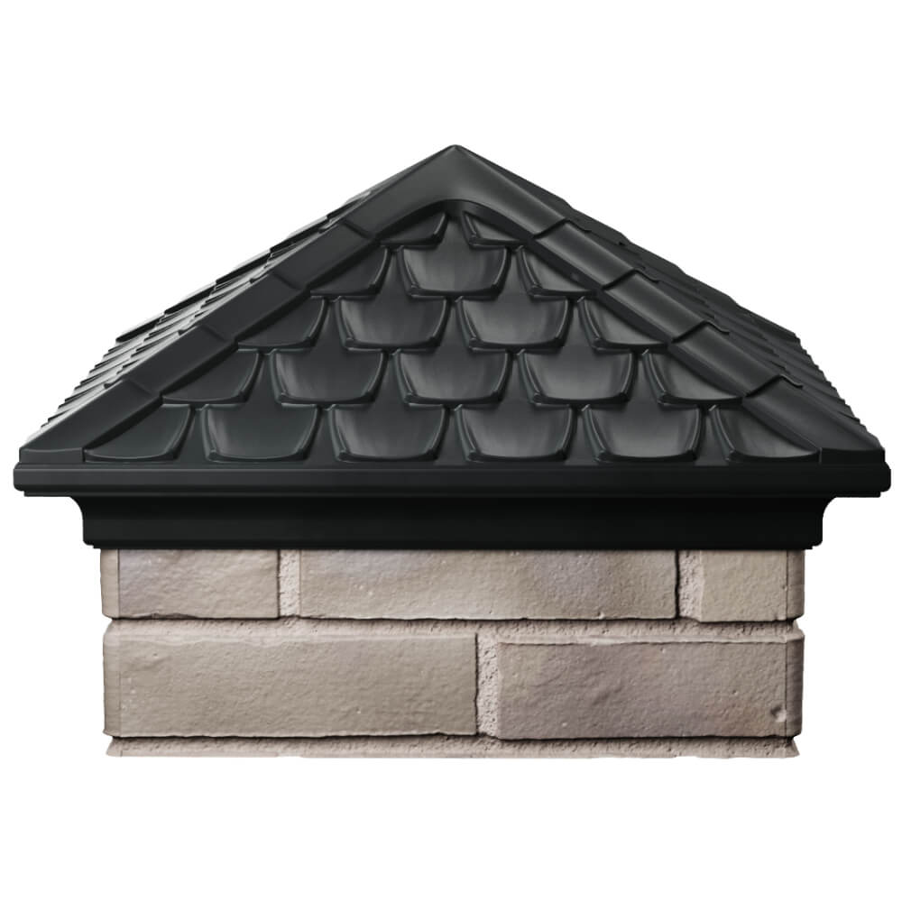 Колпак Zking Эльбрус Черный на столб 1.5х1.5 кирпича (385х385мм) Россия фото