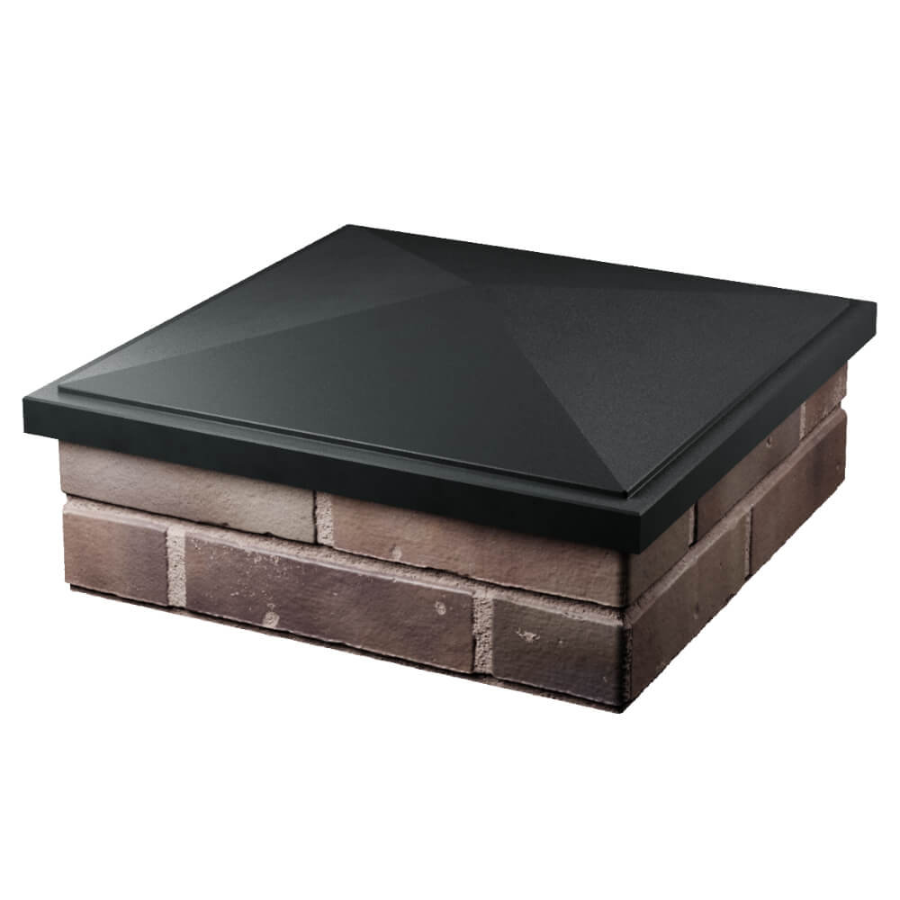 Колпак Zking БонаМоно Черный на столб 2х2 кирпича (515х515, 530х530мм) в России фото