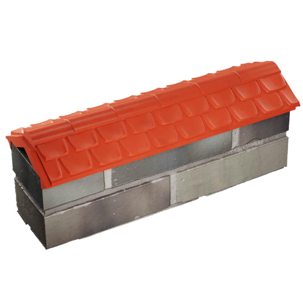 Парапет Zking Эльбрус Красный с посадкой на 0.5 кирпича (130мм) в России фото