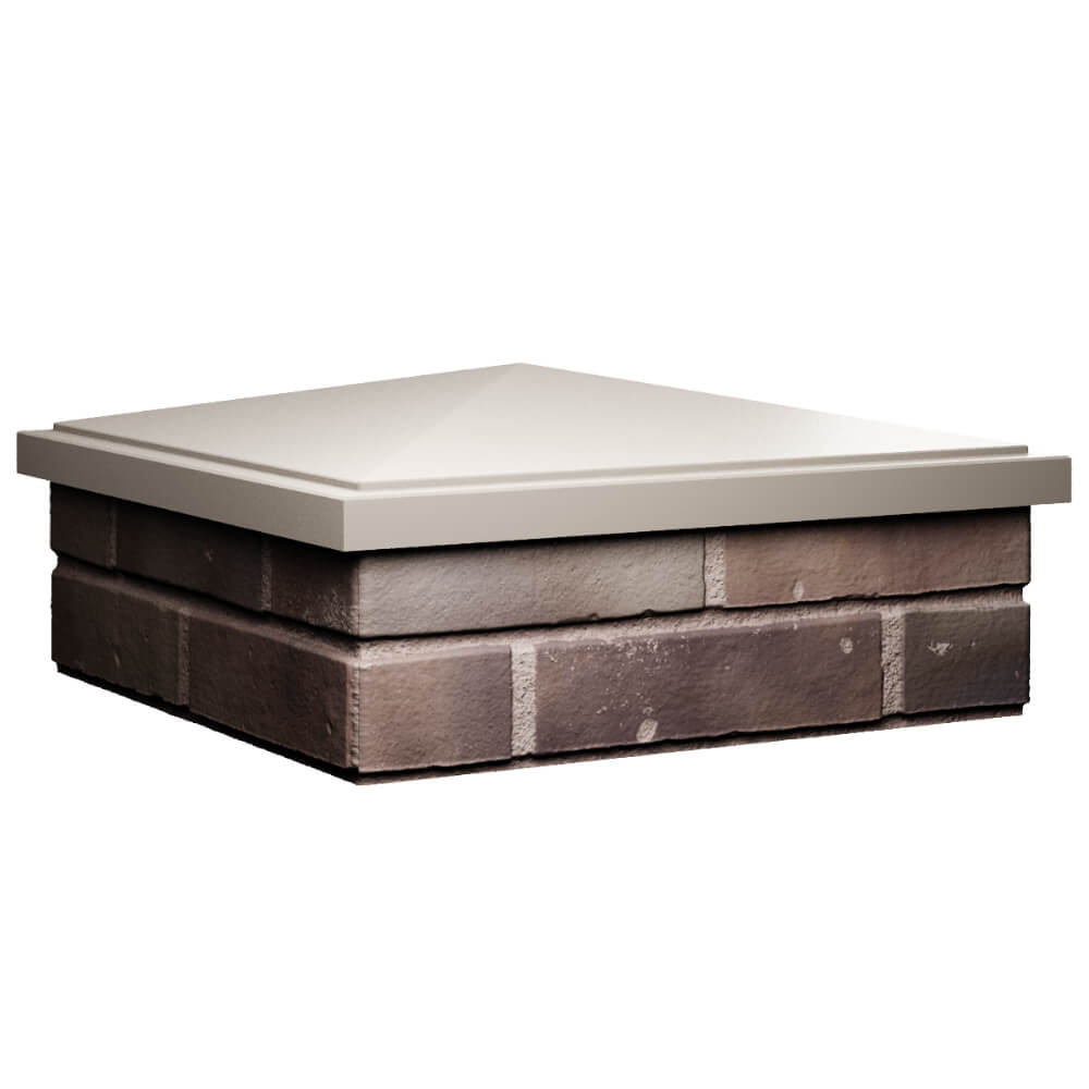 Колпак Zking БонаМоно Бежевый на столб 2х2 кирпича (515х515, 530х530мм) в России фото