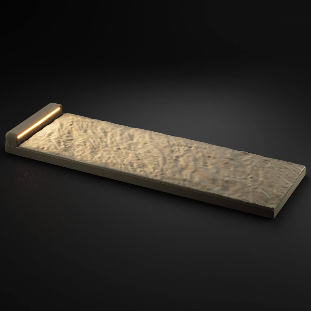 LED Светильник для шаговой плиты STONE Светлая Галька 330х75х98мм в России фото