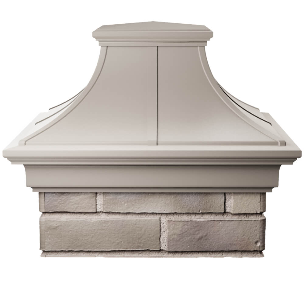 Колпак Zking Монблан Премиум Бежевый на столб 1.5х1.5 кирпича (385х385мм) Россия фото