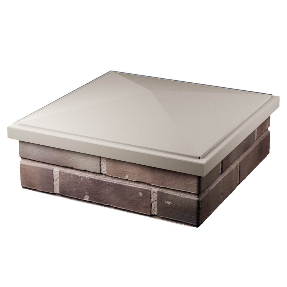 Колпак Zking БонаМоно Бежевый на столб 2х2 кирпича (515х515, 530х530мм) в России фото