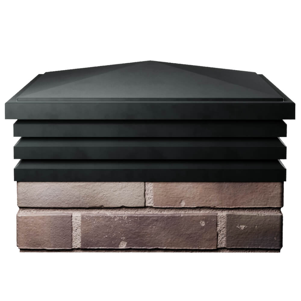 Колпак Zking Бона ХайТек Черный на столб 2х2 кирпича (513х513мм) Россия фото