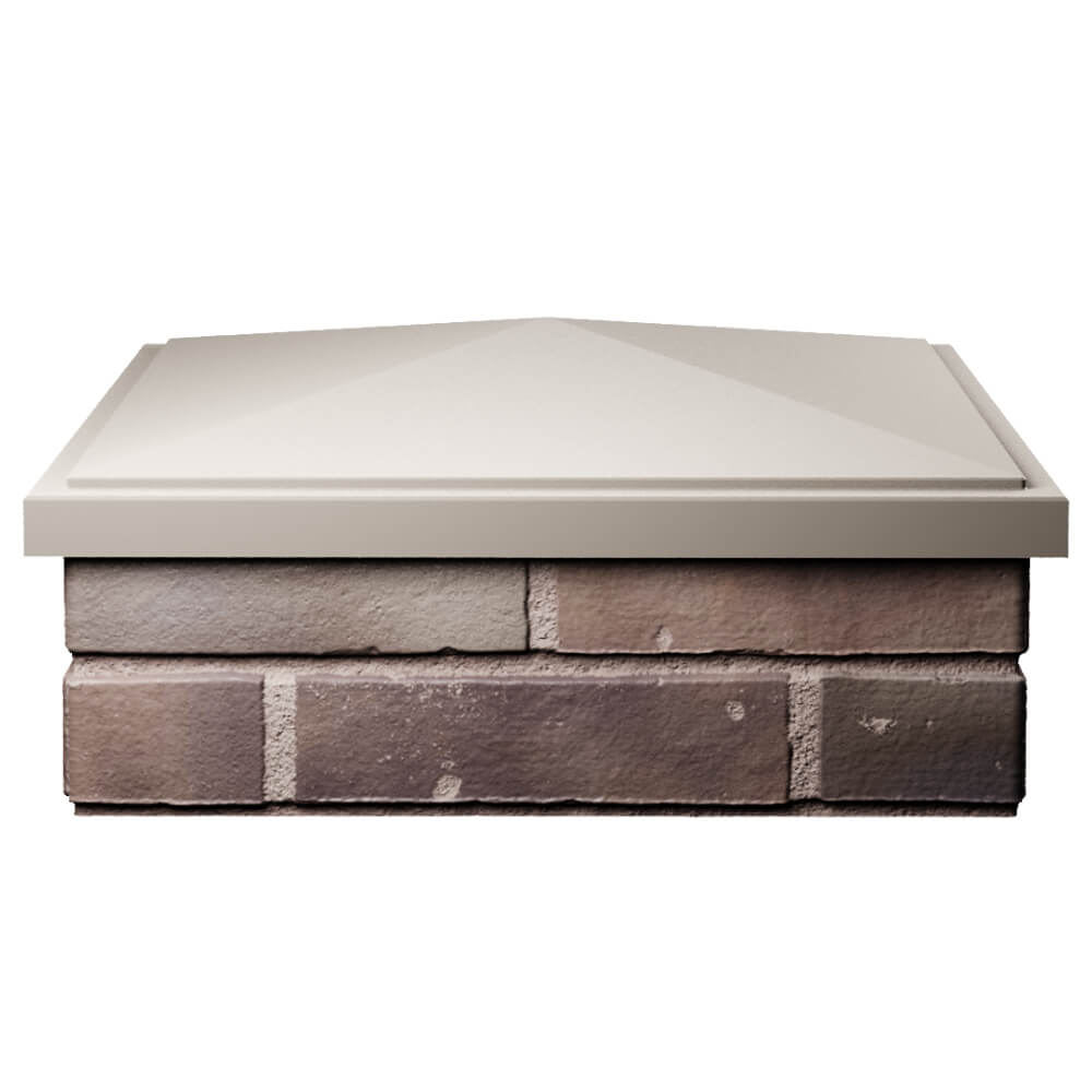 Колпак Zking БонаМоно Бежевый на столб 2х2 кирпича (515х515, 530х530мм) Россия фото