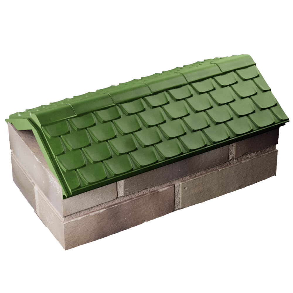 Парапет Zking Эльбрус Зеленый с посадкой на 1 кирпич (255мм) в России фото