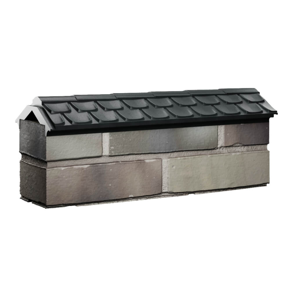 Парапет Zking Эльбрус Черный с посадкой на 0.5 кирпича (130мм) Россия фото