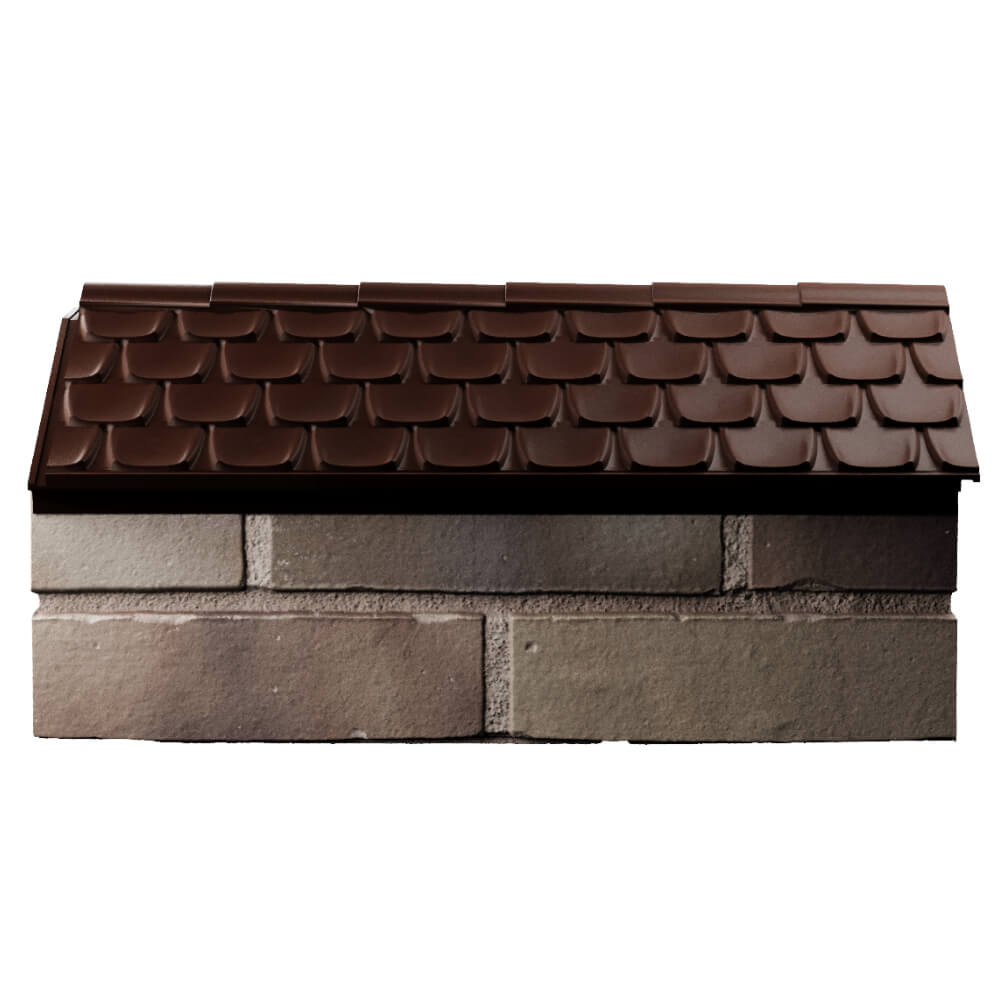 Парапет Zking Эльбрус Коричневый с посадкой на 1 кирпич (255мм) в России фото