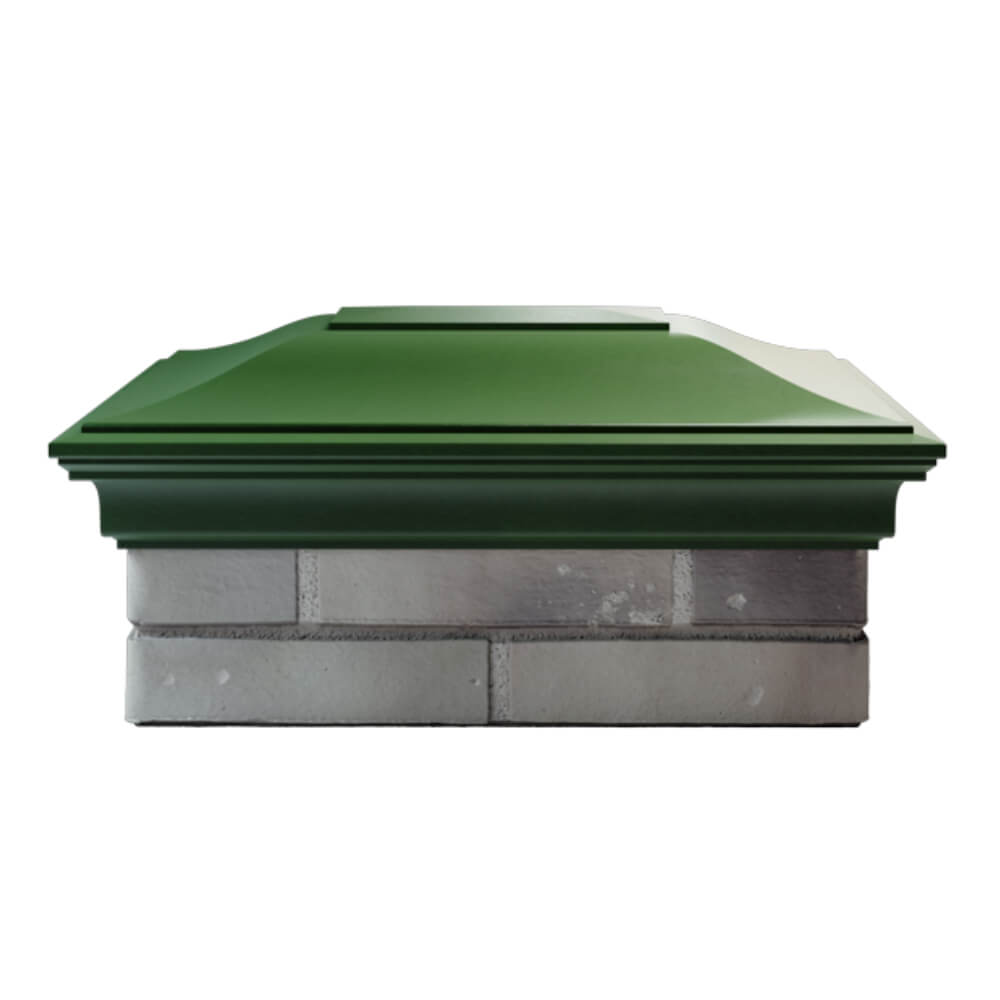 Колпак Zking Монблан Зеленый на столб 2х1.5 кирпича (515х385мм) в России фото