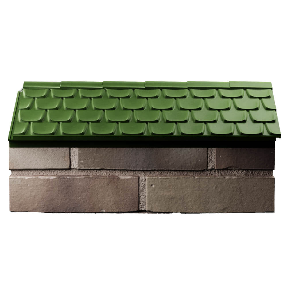 Парапет Zking Эльбрус Зеленый с посадкой на 1 кирпич (255мм) в России фото