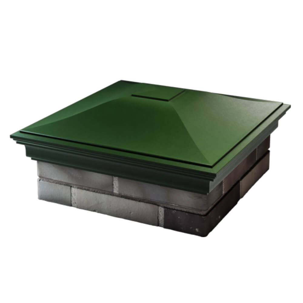 Колпак Zking Монблан Зеленый на столб 2х2 кирпича (515х515мм) в России фото