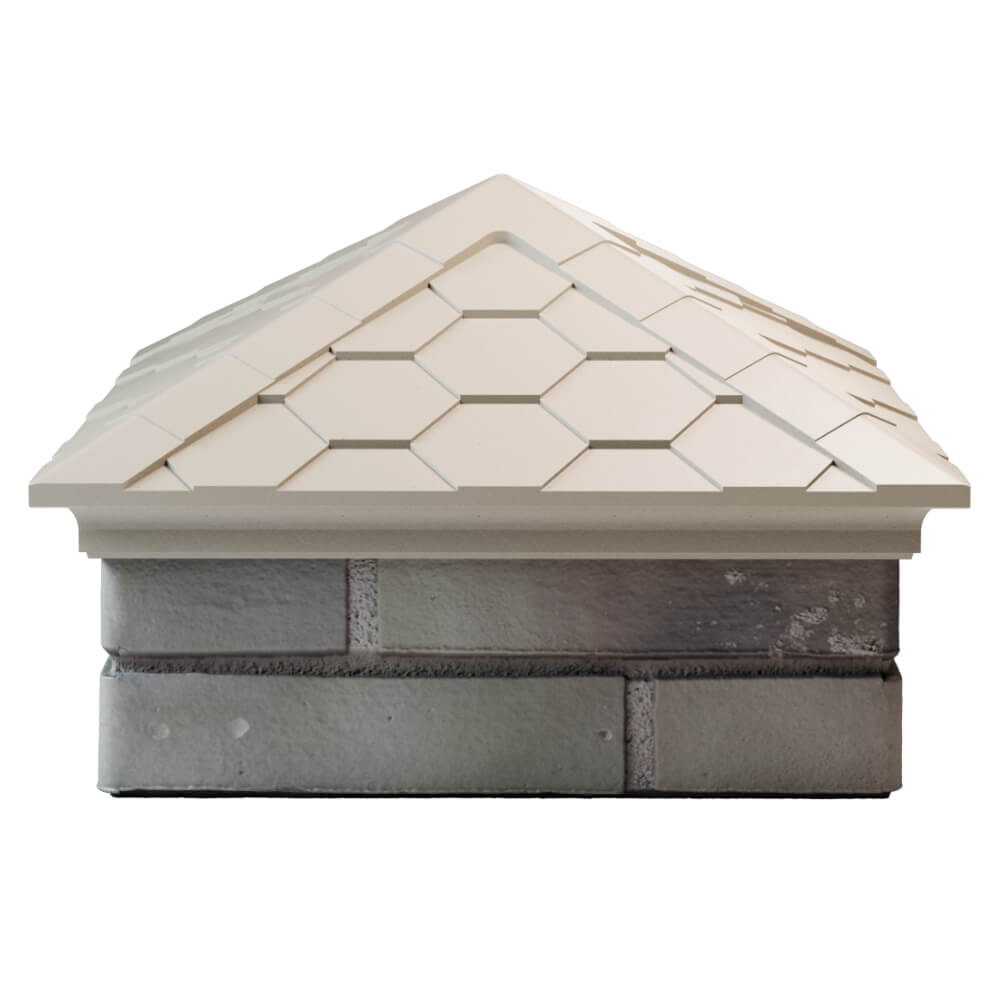 Колпак Zking Эверест Бежевый на столб 1.5х1.5 кирпича (390х390мм) Россия фото